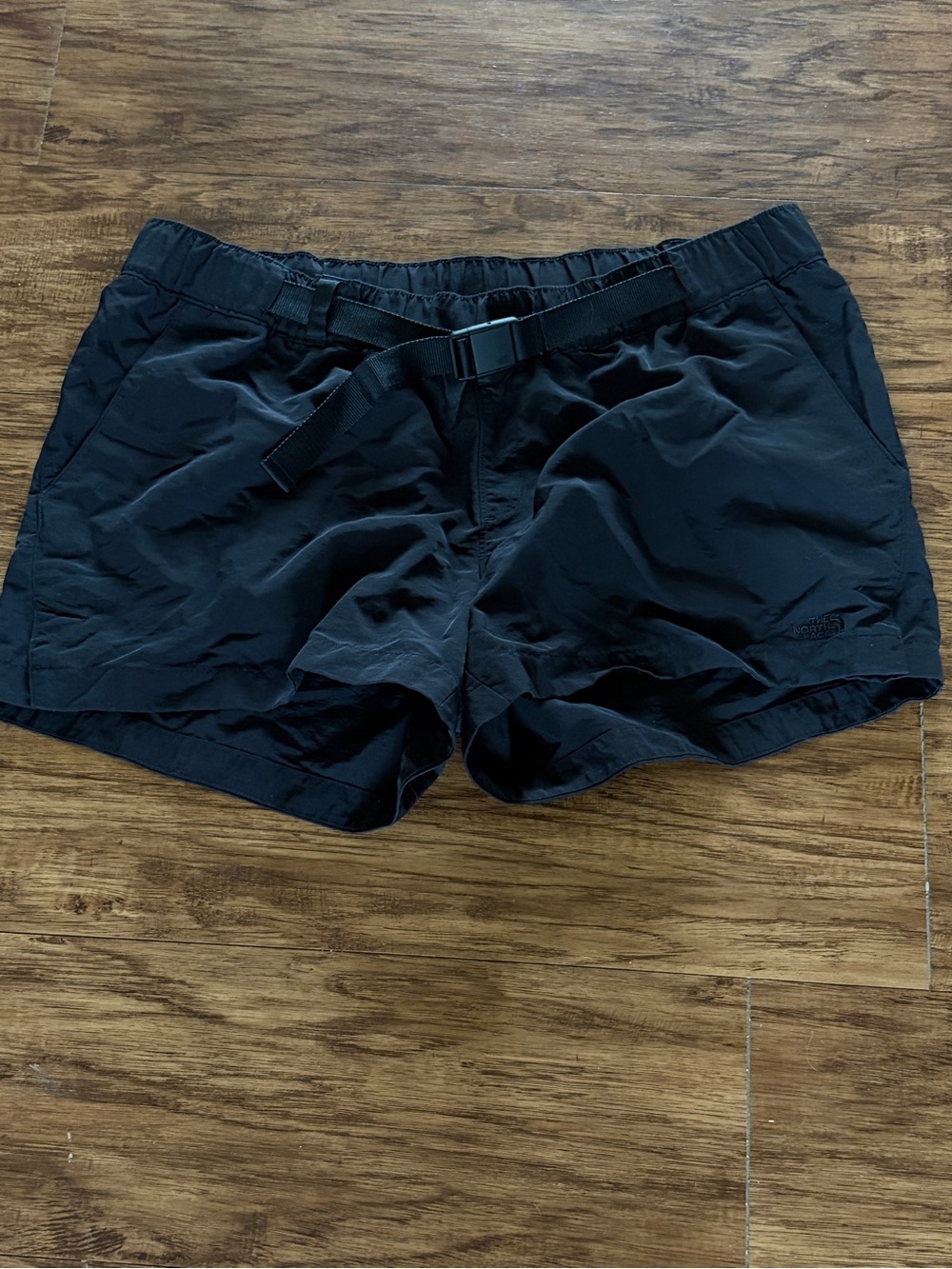 The North Face Black Women's Athletic Shorts with Integrated Belt XL